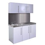 1500mm Commercial Eyeline Bronze Mini Kitchen with Wall Cupboards